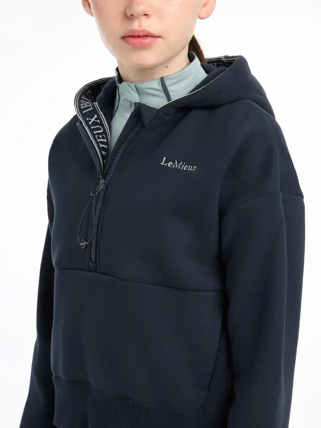 LeMieux Young Rider Hettie Half Zip Hoodie Navy