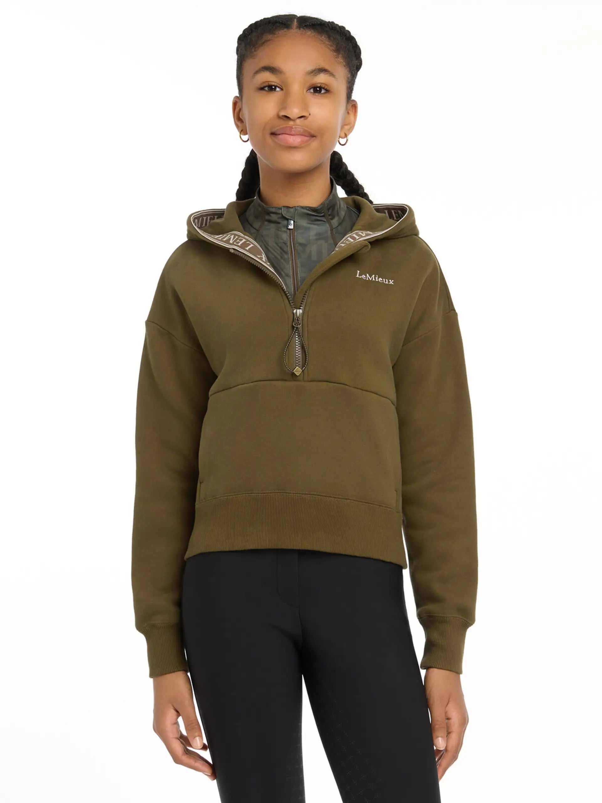 LeMieux Young Rider Hettie Half Zip Hoodie Alpine