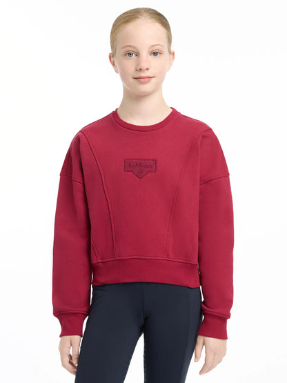 LeMieux Young Rider Clea Crew Sweatshirt in Ember - Youth Equestrian Fashion