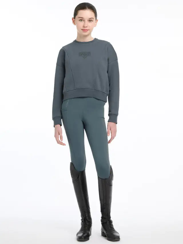 LeMieux Young Rider Clea Crew Petrol Sweatshirt - Equestrian Fashion for Kids