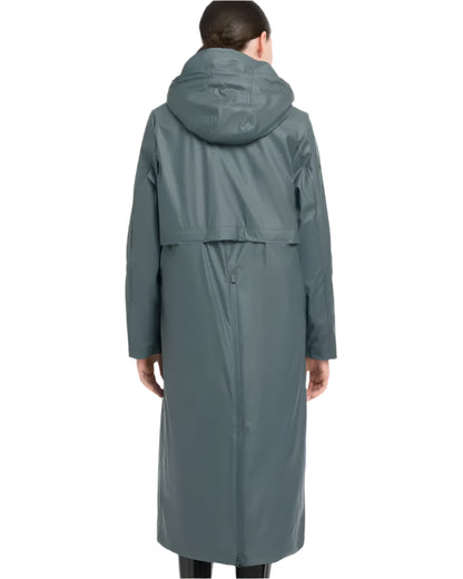 LEMIEUX YOUNG RIDER ALL ELEMENTS COAT PETROL - Waterproof Fleece Lined Equestrian Riding Coat for Youth Riders - Rear View