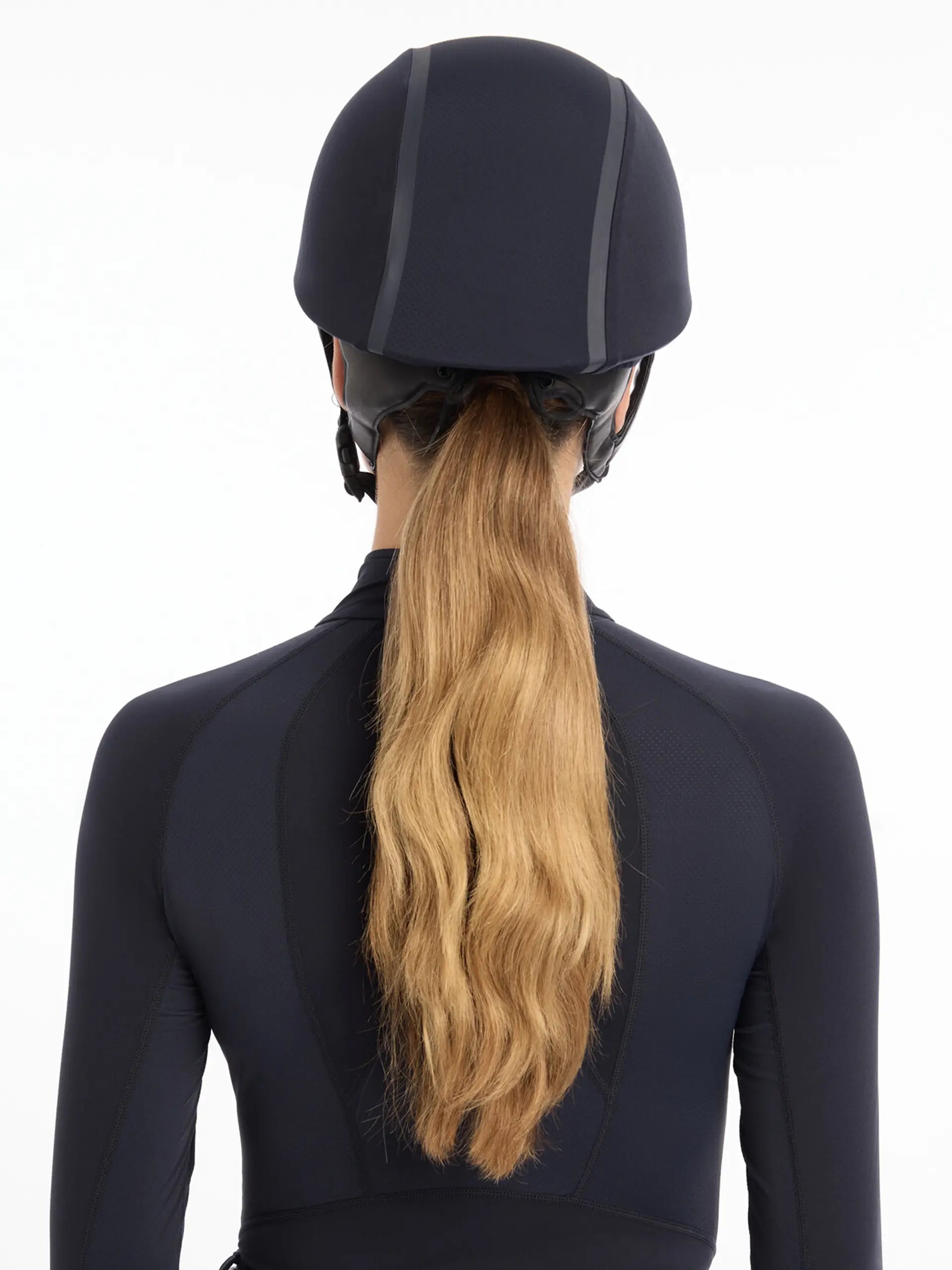 Lemieux Carmine Hat Silk Navy: Equestrian Riding Helmet Cover - Snug Fit, Recycled Fabric