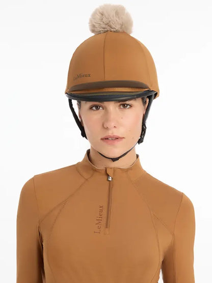 Lemieux Pom Hat Silk Ginger Riding Helmet, Equestrian Hat by Equiflair