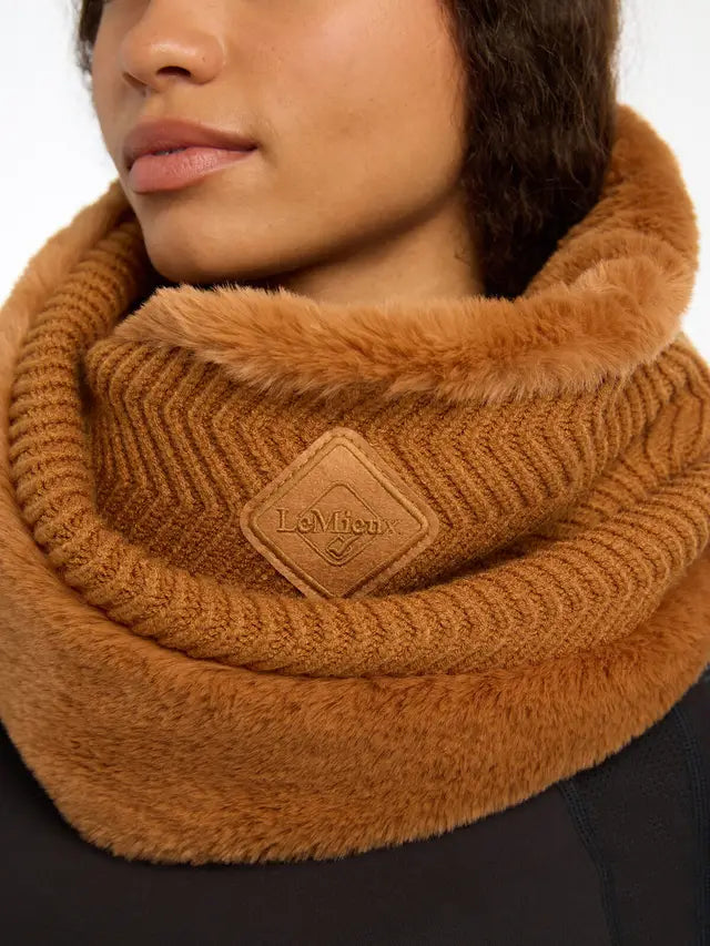 LEMIEUX Lila Snood - Ginger Faux Fur Lined Neck Warmer | Stylish & Warm Winter Accessory - Buy Now at Equiflair!
