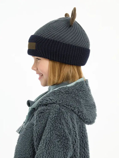 LeMieux Mini Bear Beanie Petrol: Cute kid in warm winter hat with bear ears from Equiflair.