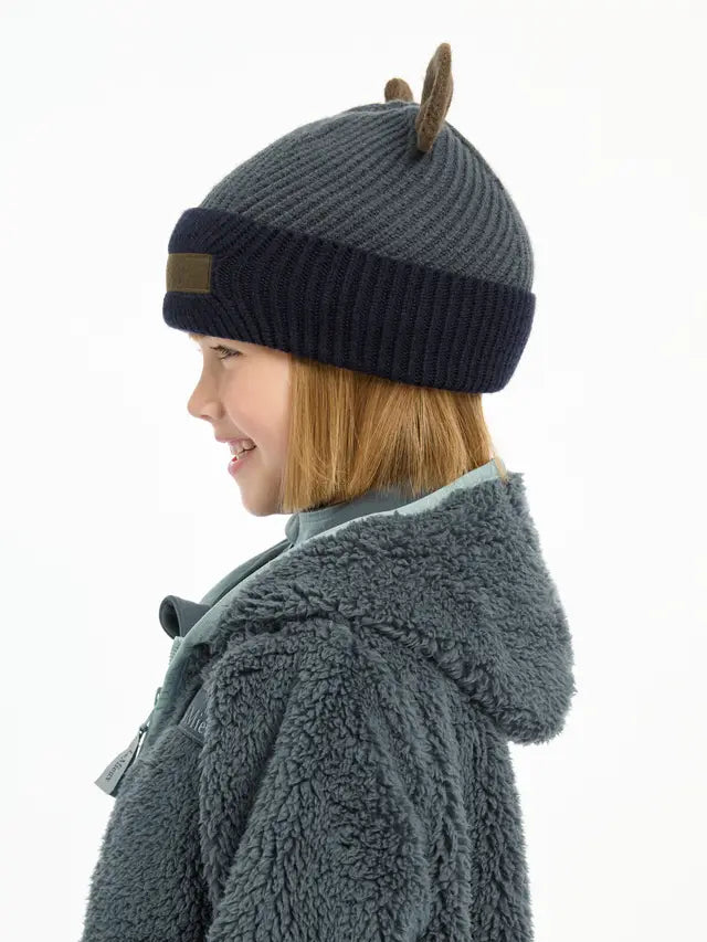 LeMieux Mini Bear Beanie Petrol: Cute kid in warm winter hat with bear ears from Equiflair.