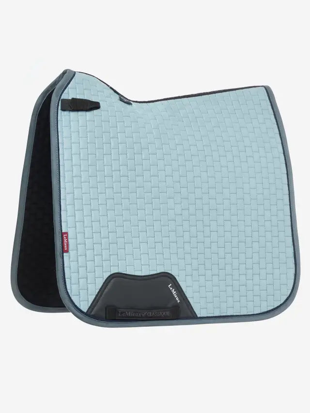 LeMieux Suede Dressage Square Glacier Saddle Pad: Premium Comfort & Style for Horse Riding - Shop Equiflair Now!