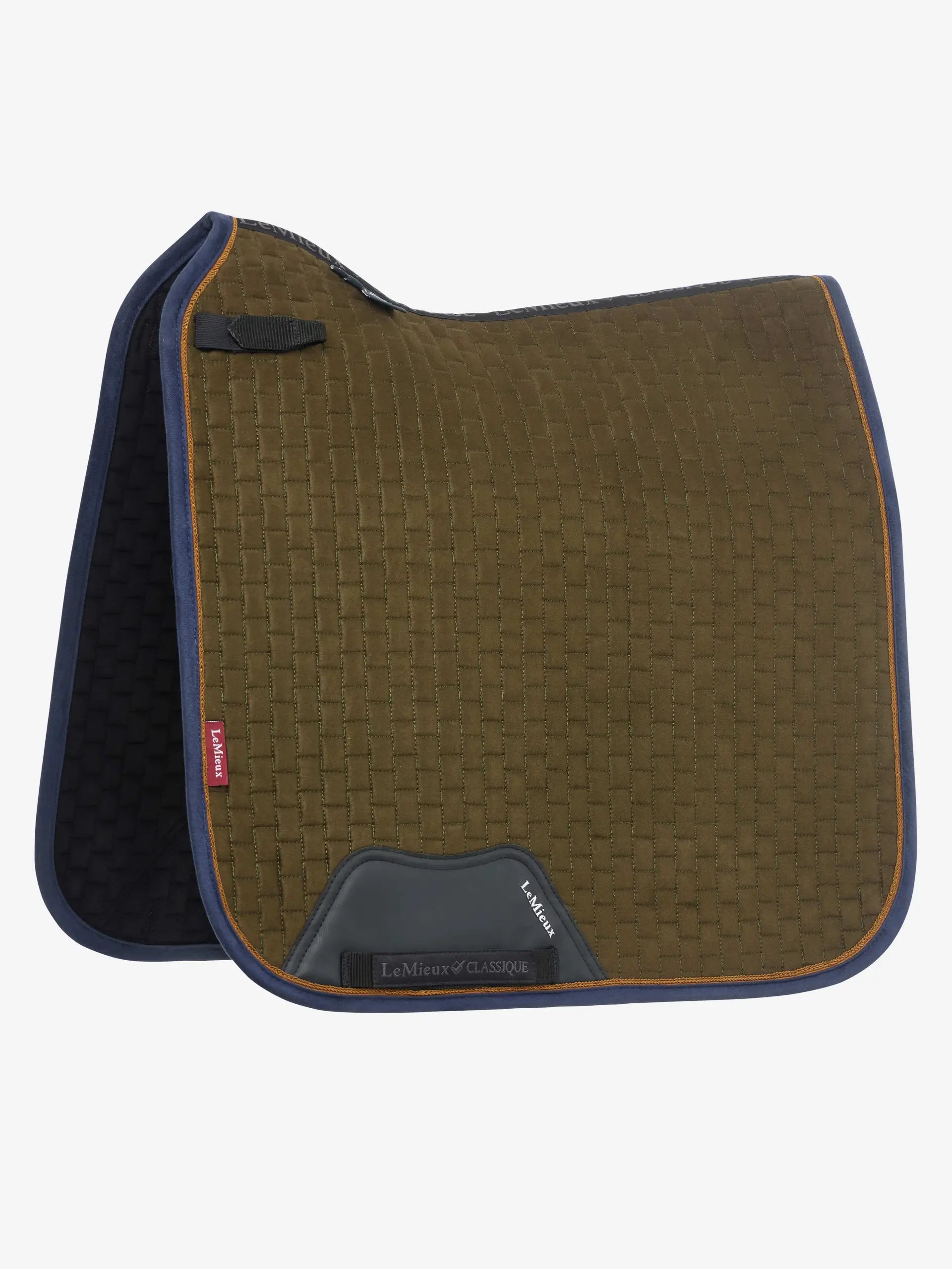 LeMieux Suede Dressage Square Saddle Pad - Alpine Green. Premium Horse Equestrian Pad.