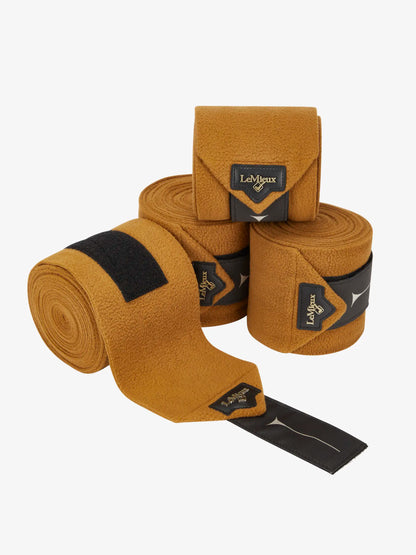 LeMieux Polo Bandages Ginger: Premium Fleece Horse Leg Wraps for Equestrian Protection & Support. Horse Riding Equipment