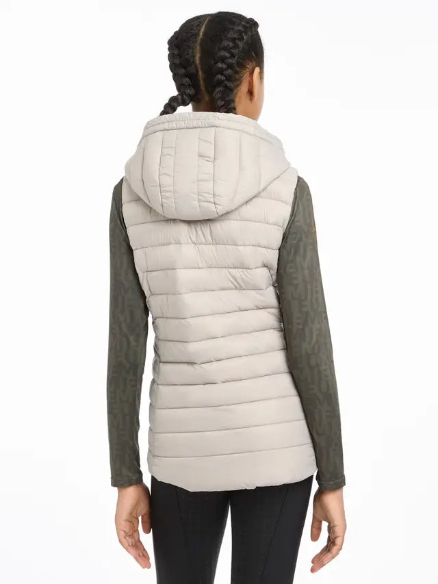 Lemieux Girls Puffer Vest - Hooded Ash Gilet for Riding | Kids Equestrian Apparel