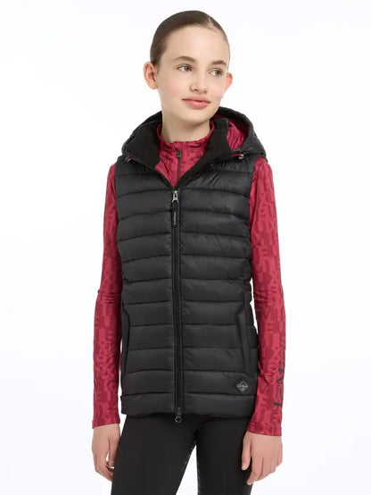 LEMIEUX Young Rider Milly Puffer Gilet Black - Stylish and functional riding vest for kids.