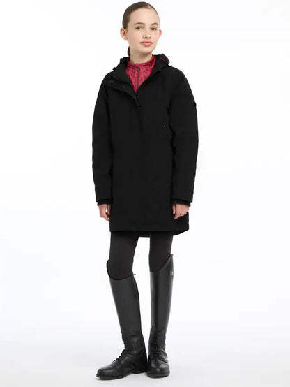 LeMieux Young Rider Skye Waterproof Black Coat - Kids' Equestrian Outerwear