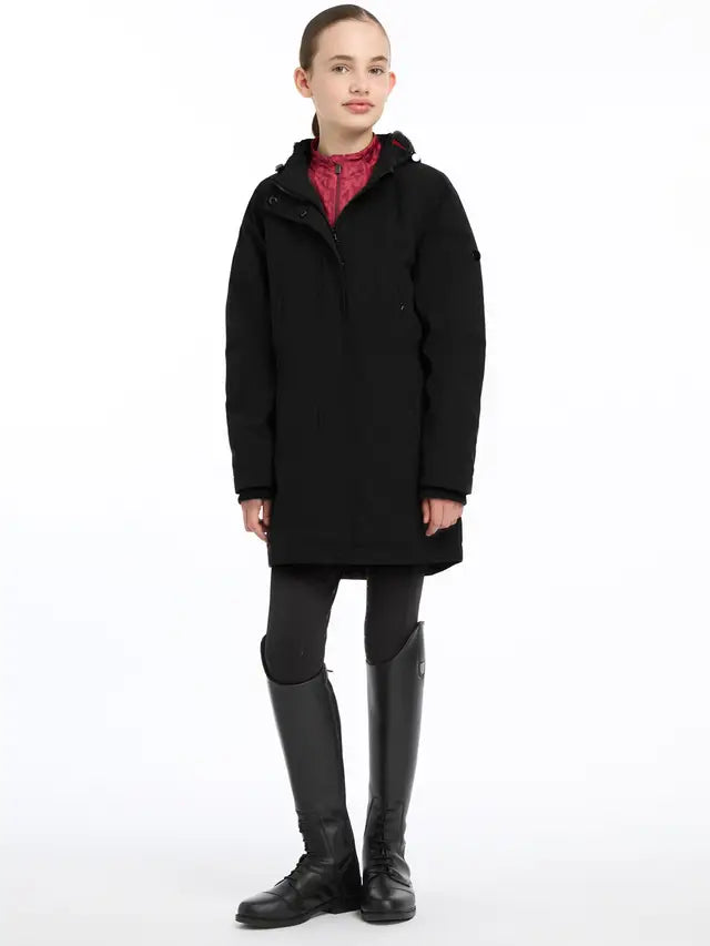 LeMieux Young Rider Skye Waterproof Black Coat - Kids' Equestrian Outerwear