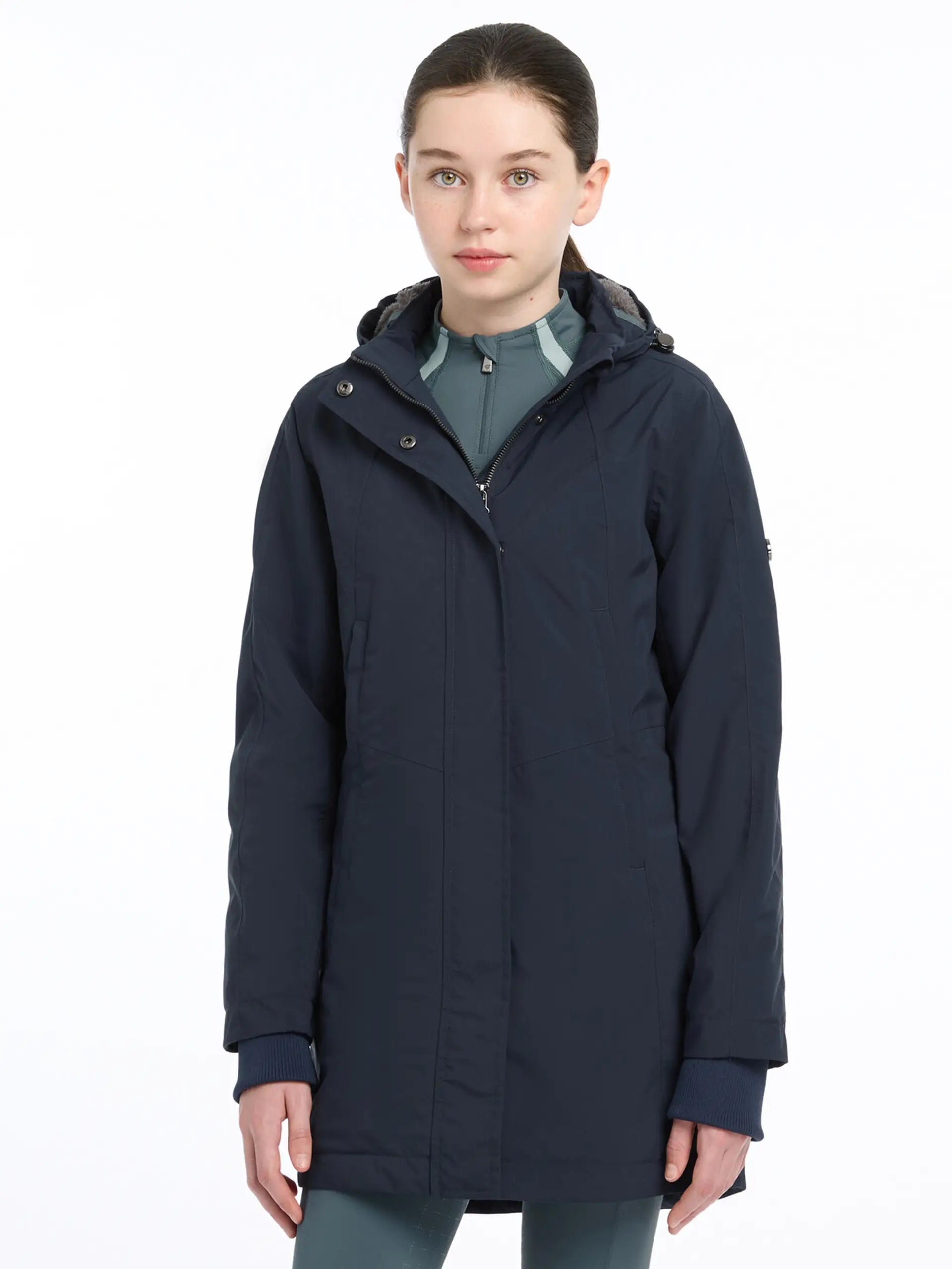 LeMieux Young Rider Skye Waterproof Coat Navy - Equestrian Apparel for Kids