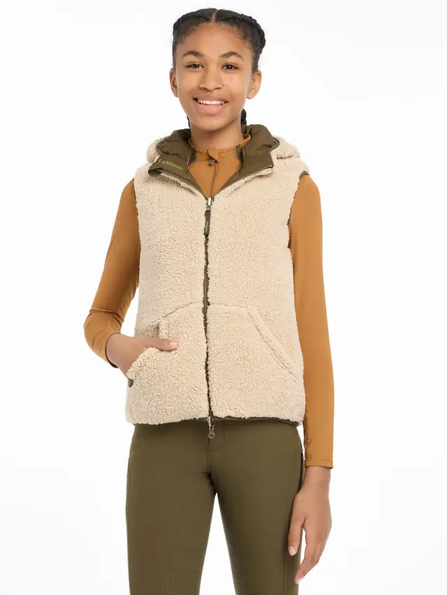 LEMIEUX Young Rider Eloise Reversible Winter Gilet Alpine - Quilted & Fleece Vest for Kids at Equiflair
