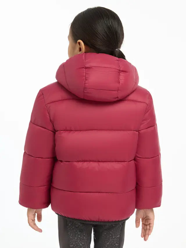 LEMIEUX Mini Megan Ember Reversible Puffer Jacket for Kids - Warm Winter Coat