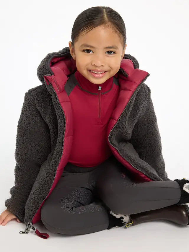 LeMieux Mini Megan Reversible Puffer Ember coat, Girl's winter coat, kids equestrian apparel at Equiflair