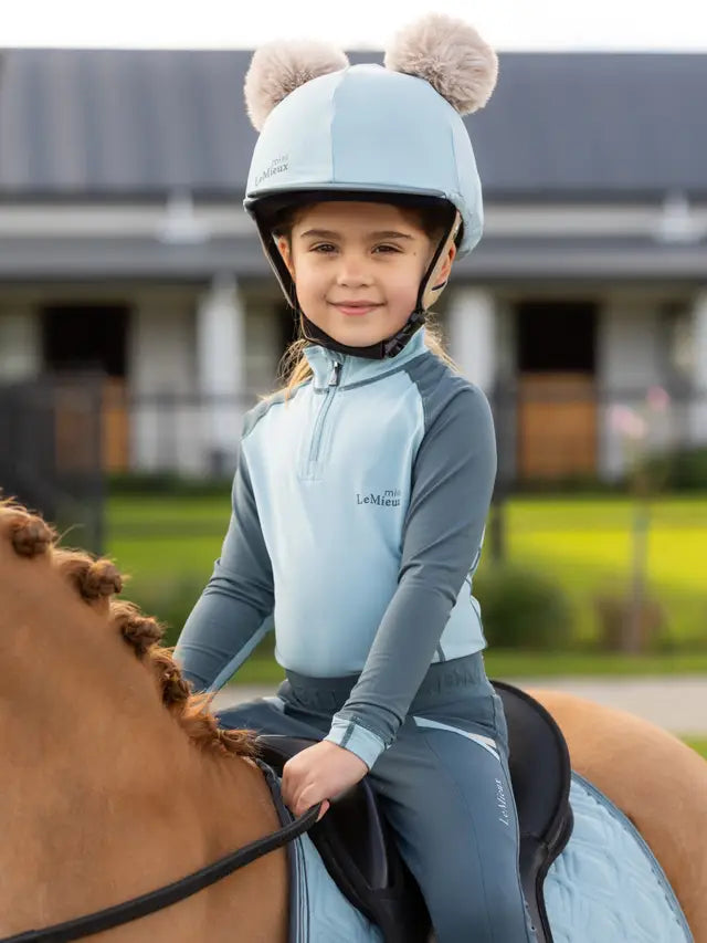 Lemieux Mini Base Layer Glacier on Child Rider: Equestrian Apparel