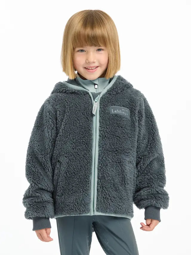 LeMieux Mini Teagan Fleece Petrol - Girls Teddy Bear Fleece Jacket