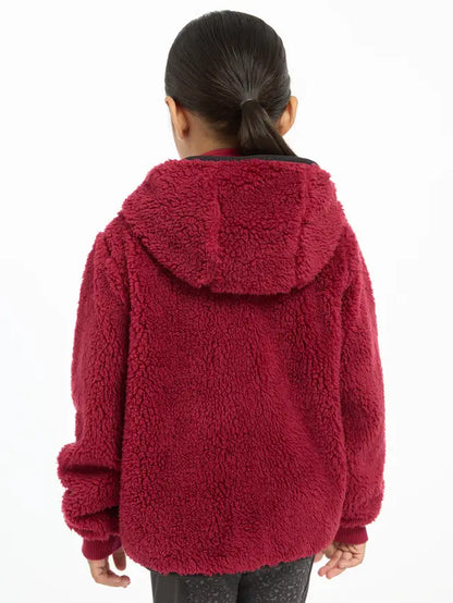 LeMieux Mini Teagan Fleece Ember: Cozy Red Teddy Bear Hoodie for Kids - Equiflair