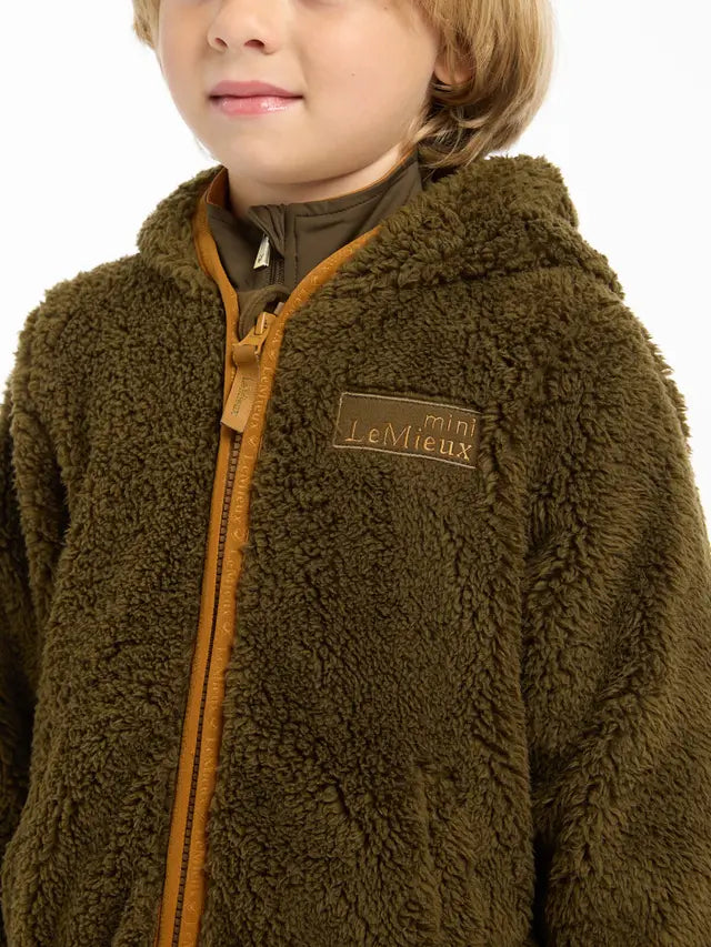 LeMieux Mini Teagan Alpine Fleece Jacket: Warm Kids Winter Coat with Hood and Pockets - Teddy Bear Fleece, Cozy Outerwear