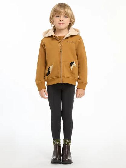 Lemieux Mini Charlie Ginger Lined Hoodie: Kids Equestrian Fashion with Pony Details, Riding Tights, Socks with Horse Motif, and Riding Boots