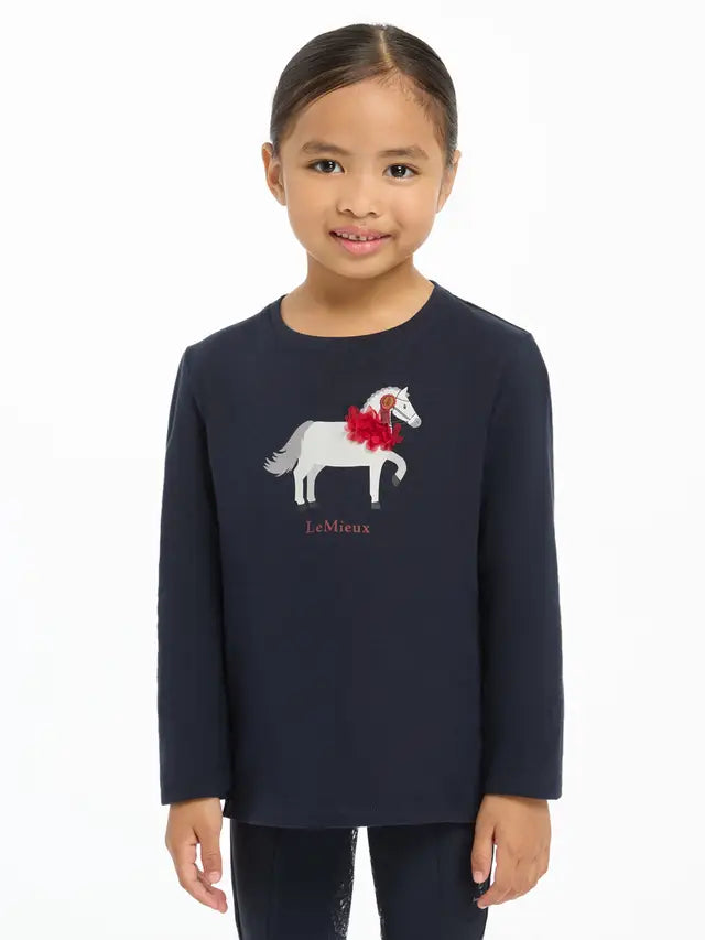 LeMieux Mini Jessie Long Sleeve Top Navy