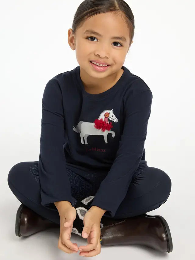 LeMieux Mini Jessie Long Sleeve Top Navy