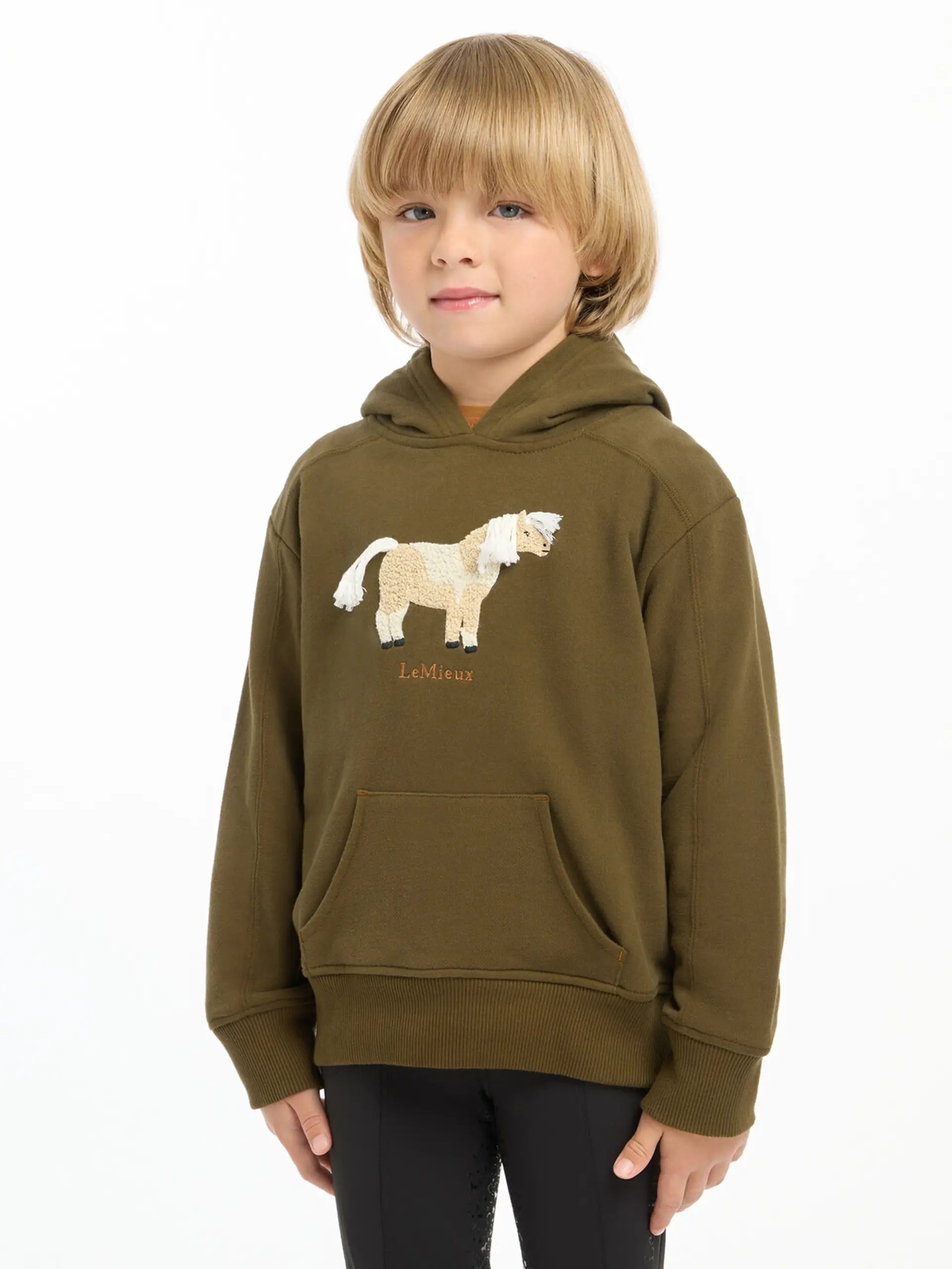 LeMieux Mini Romi Hoodie Alpine: Equestrian Kids' Clothing w/ Horse Applique from Equiflair