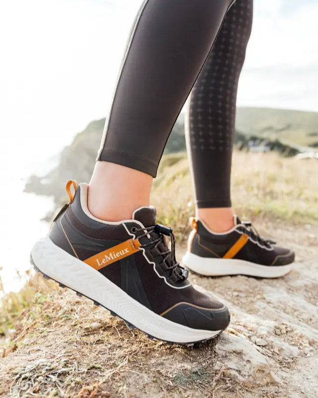 LEMIEUX TRAX 2.0 Waterproof Trainers in Cinder color. Equestrian footwear for outdoor activities. #Equiflair