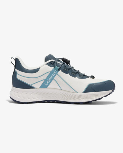 LEMIEUX TRAX 2.0 Waterproof Trainers - Petrol/Ecru. Equestrian outdoor footwear by Equiflair. Durable & comfortable running shoes.