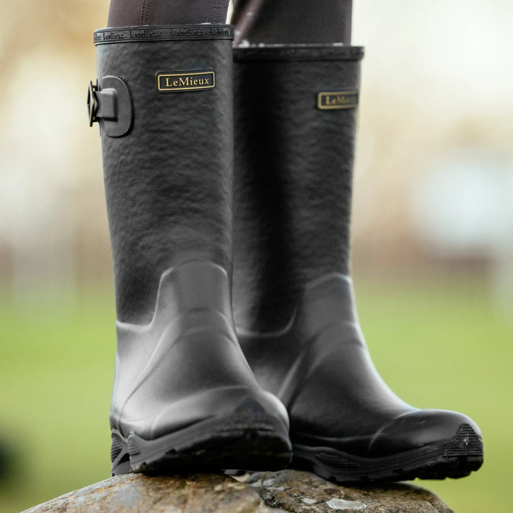 LeMieux Young Rider Black Wellies: Waterproof Equestrian Riding Boots by Equiflair. Durable & Comfortable for Stable and Outdoor Use.