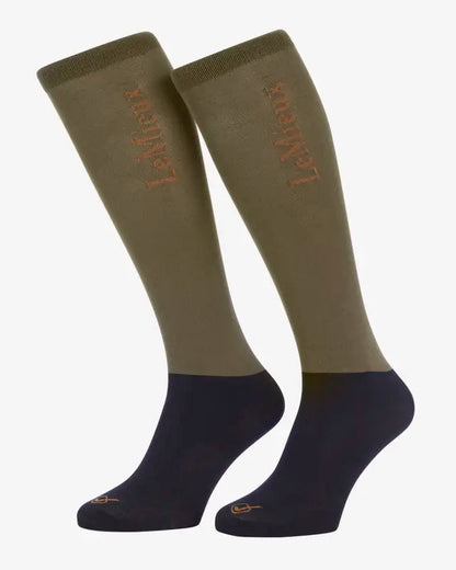 LeMieux Competition Socks 2 Pack Alpine | Equestrian Riding Socks for Long Boots | Equiflair