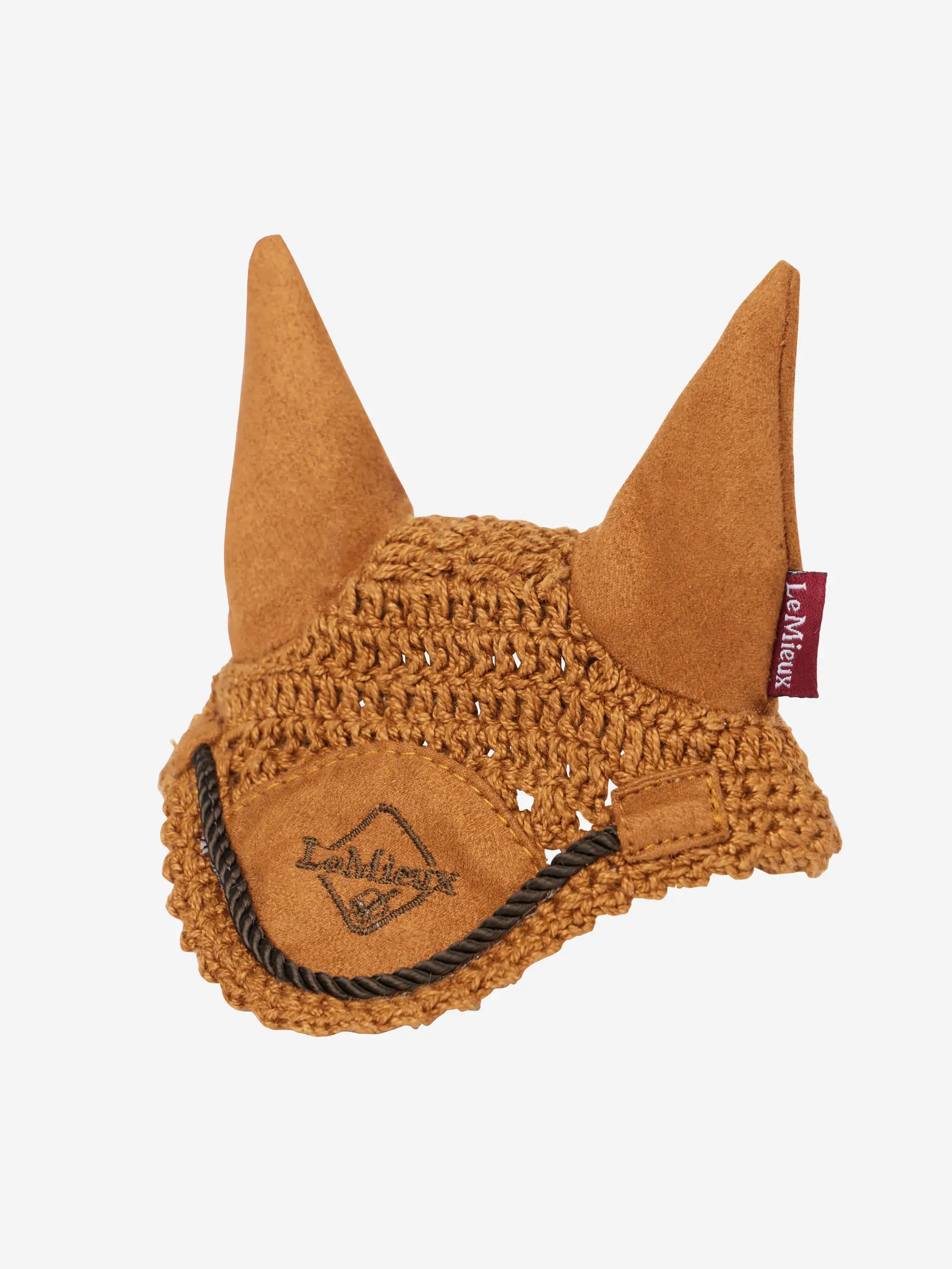LeMieux Toy Pony Fly Hood in Ginger: Miniature Horse Ear Net, Fly Veil, Equestrian Gear