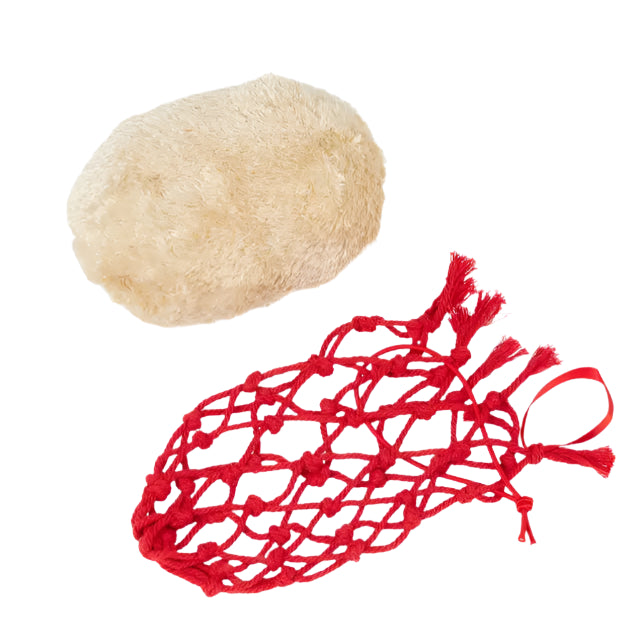 Toy Hay Bale & Red Haynet for Kids Pony, Miniature Feeding Set