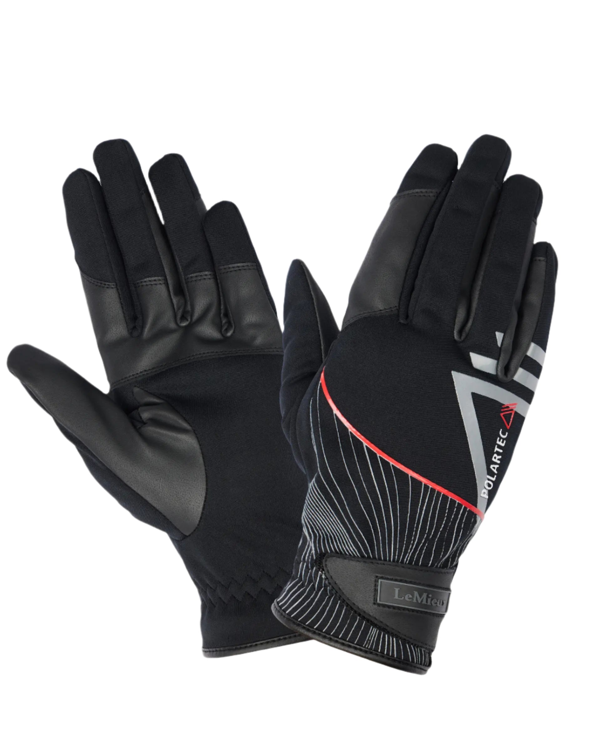 LeMieux Polartec Pro Black Water Resistant Riding Gloves | Winter Equestrian Gloves