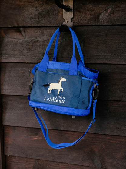 LeMieux Mini Grooming Set - Benetton Blue Grooming Bag for Horses. Horse grooming kit for kids by Equiflair store