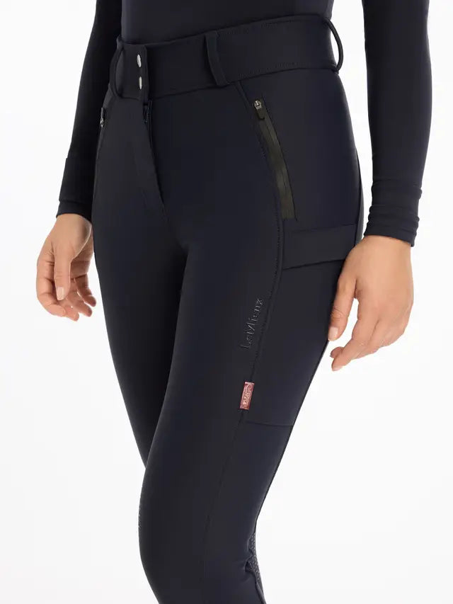 LeMieux Drytex Waterproof Breeches Knee Grip Navy
