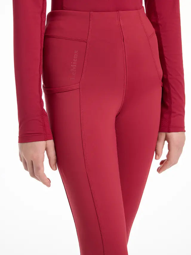 LeMieux Young Rider Orla Ember Pull On Riding Leggings - Equestrian Apparel