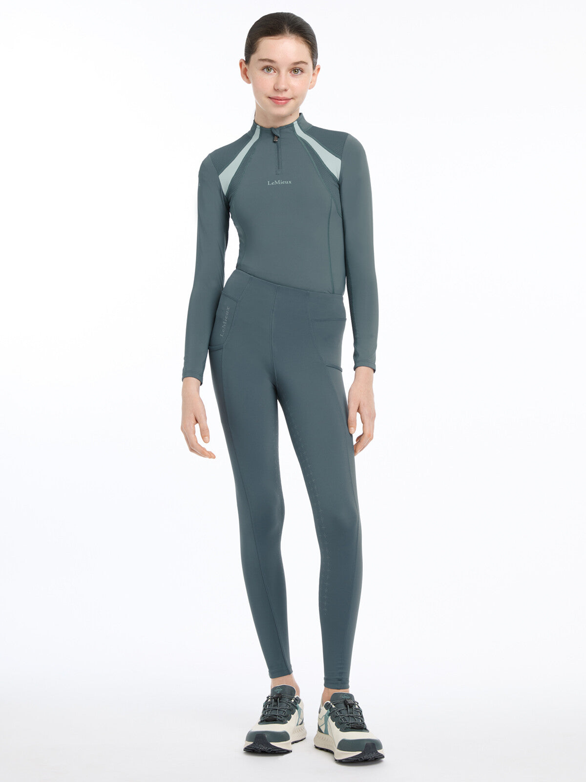 Lemieux Young Rider Orla Pull Ons in Petrol - Riding Leggings for Kids & Teens by Equiflair