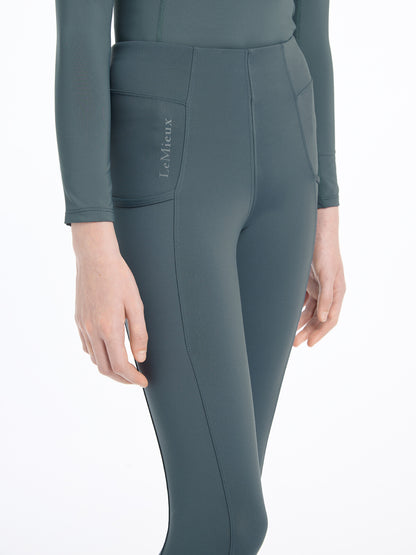LEMIEUX YOUNG RIDER ORLA PULL ONS PETROL Riding Leggings - Equiflair with pockets and full seat grip