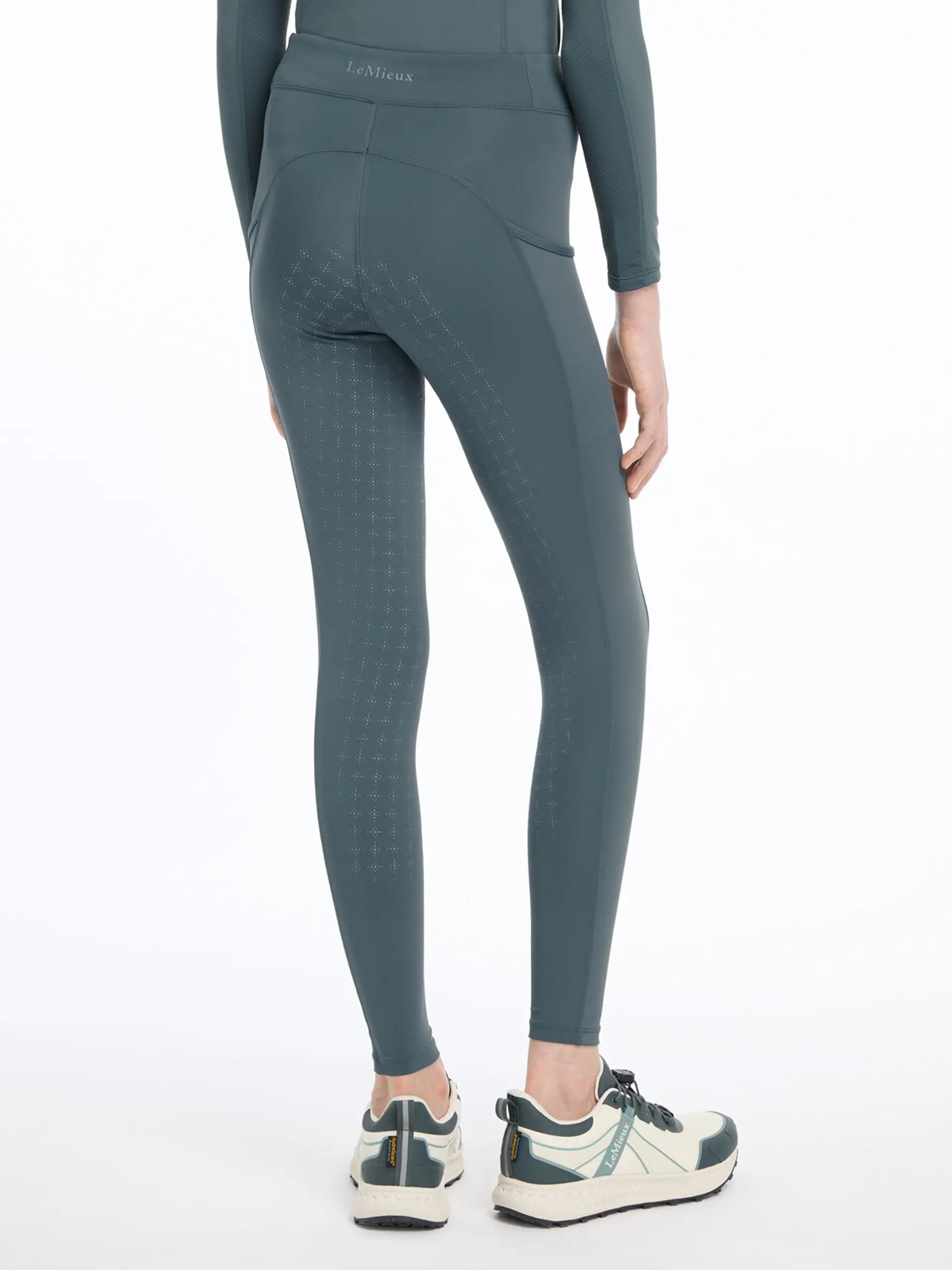 LeMieux Young Rider Orla Petrol Riding Leggings, Equestrian Apparel, Grip Full Seat