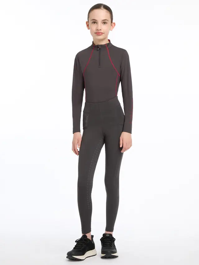LEMIEUX Young Rider Orla Pull Ons Cinder: Equestrian Riding Pants for Girls, Comfortable Fit & Secure Grip