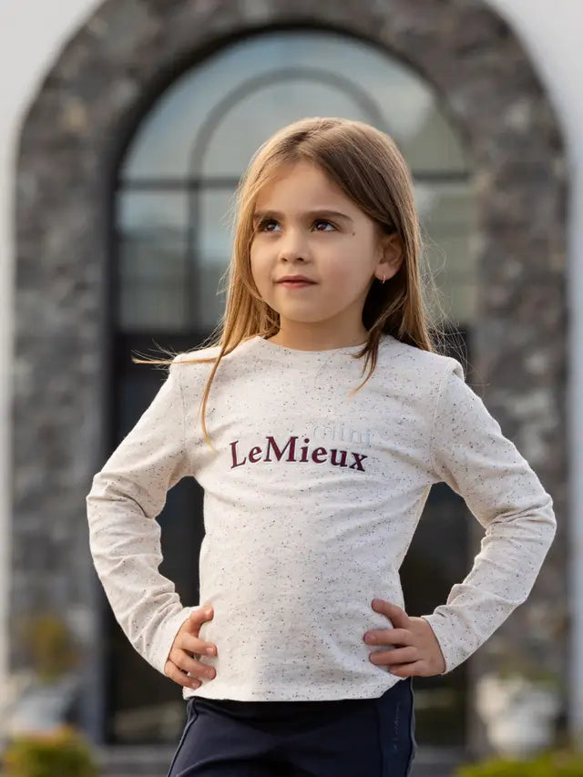 LeMieux Mini Jessie Long Sleeve Top Ecru/Nep