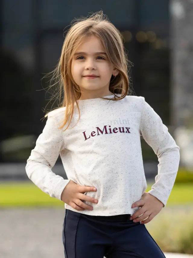 LeMieux Mini Jessie Long Sleeve Top Ecru/Nep