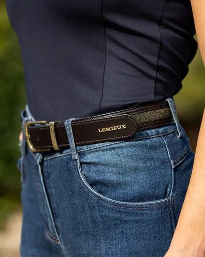 LeMieux Crystal Insert Belt Brown