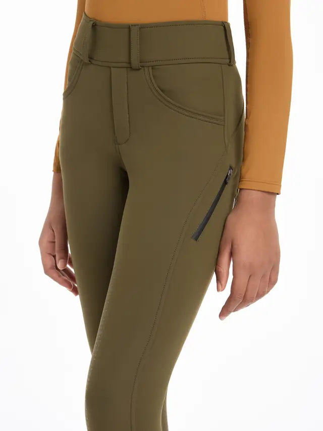 LeMieux Young Rider Ella Winter Breggings Alpine - Girls Equestrian Riding Breeches