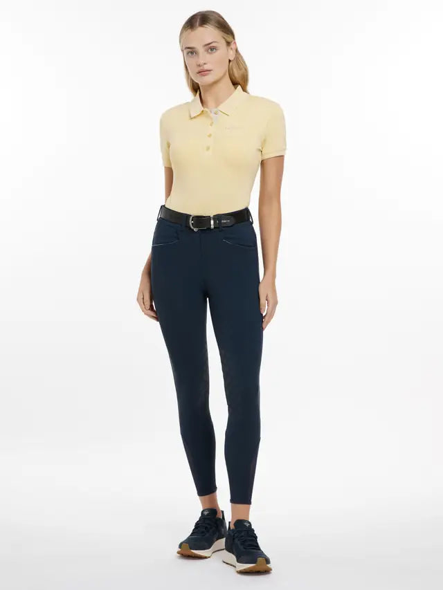 LeMieux Imogen Knee Grip Breeches Navy by Equiflair: Equestrian apparel for women.