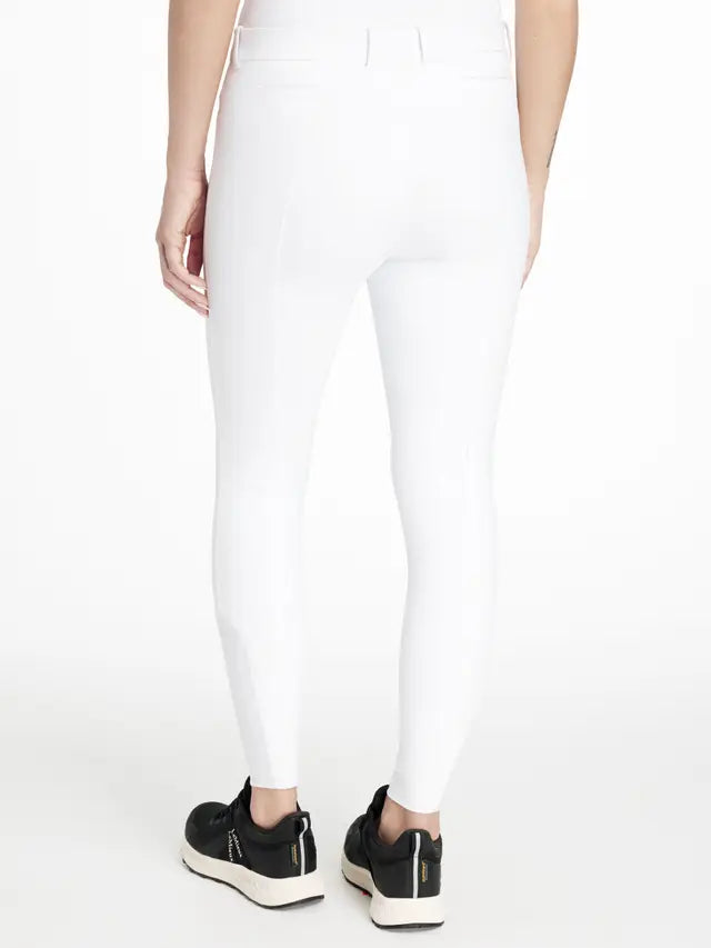 LeMieux Imogen White Knee Grip Breeches - Equestrian Riding Pants for Jumping