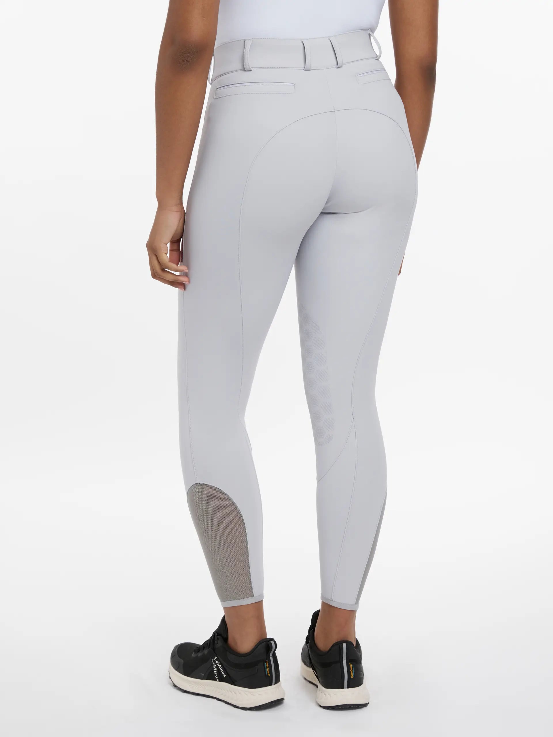 LeMieux Imogen Light Grey Knee Grip Riding Breeches - Equestrian Performance